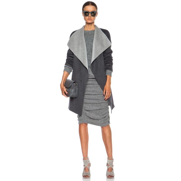 Joseph Grey Doubleface "Lisa Long" Coat, size 34. Fits like a size 2 - Picture 3 of 14